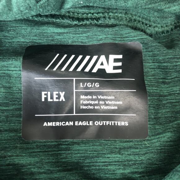 Amercian Eagle Outfitters Men's Flex Hoodie Large Green Pullover Kangaroo Pocket - Picture 7 of 11
